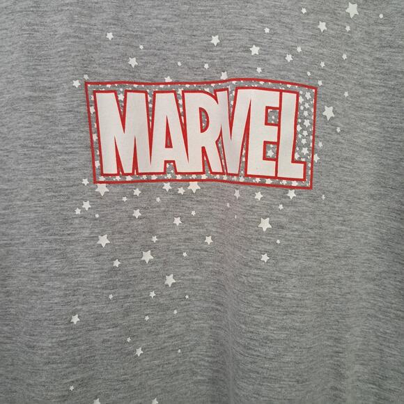 Marvel Gray Women's Large Short Sleeve Logo T-Shirt - Picture 3 of 4